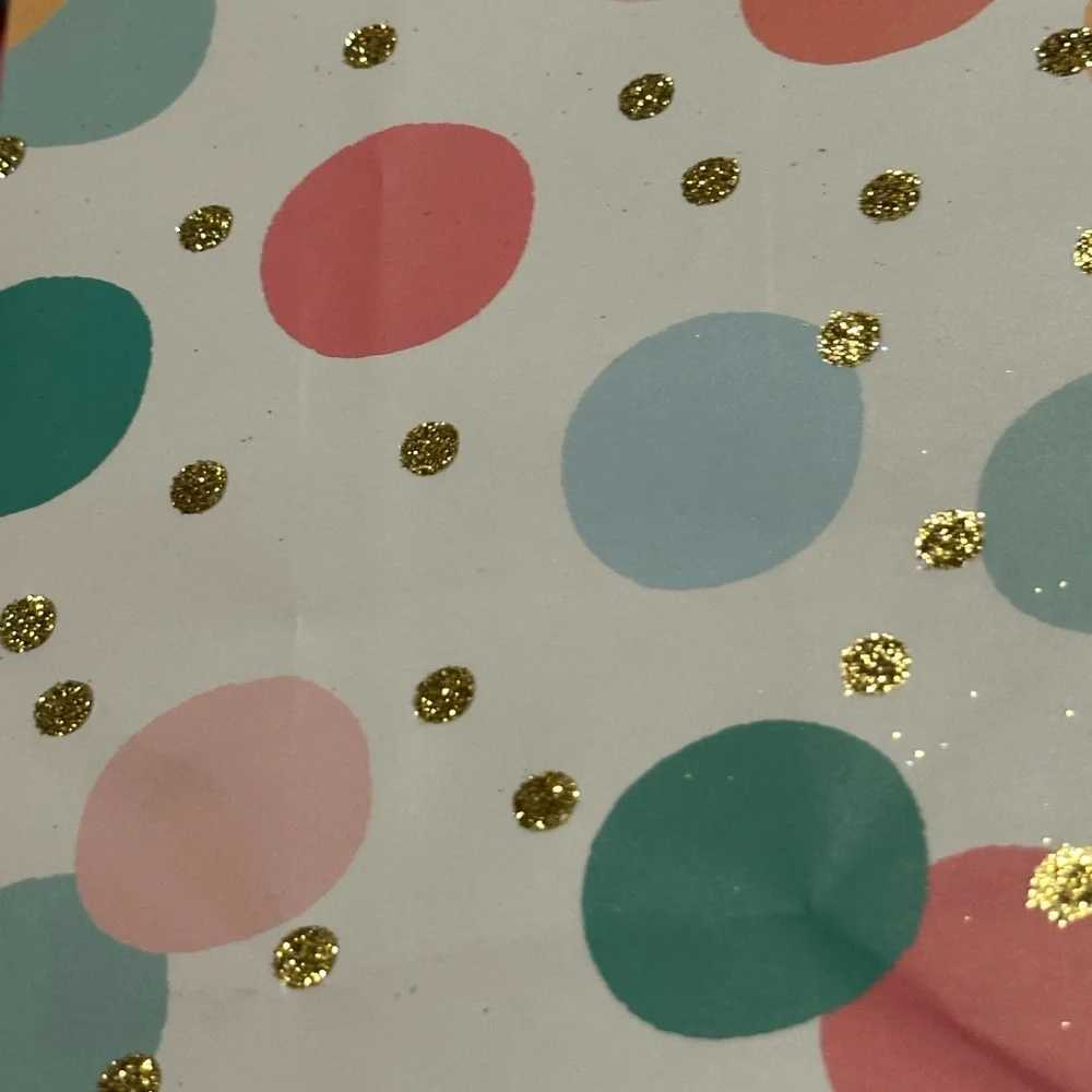 25 NWT Polka Dot Party Gift Bags with Pink Handles Spritz